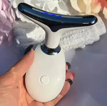 Beauty Facial Massager, 7 Color Wavy Acne Beauty Microcurrent Facial Device Skin Firming for Face Neck Beauty Device, Direct x